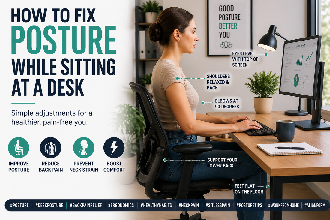 How to Fix Posture While Sitting at a Desk (Simple Guide)